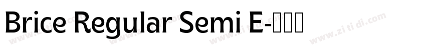 Brice Regular Semi E字体转换 Brice Regular Semi E字体转换